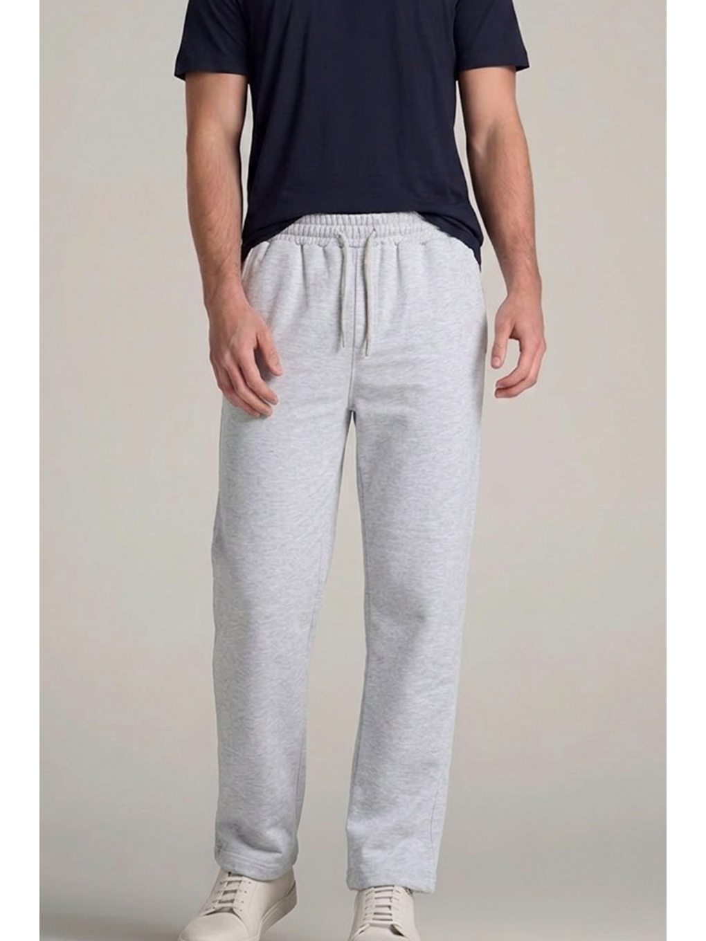 Erkek Relax Fit Beli Lastikli Jogger A.gri Eşofman Altı-3