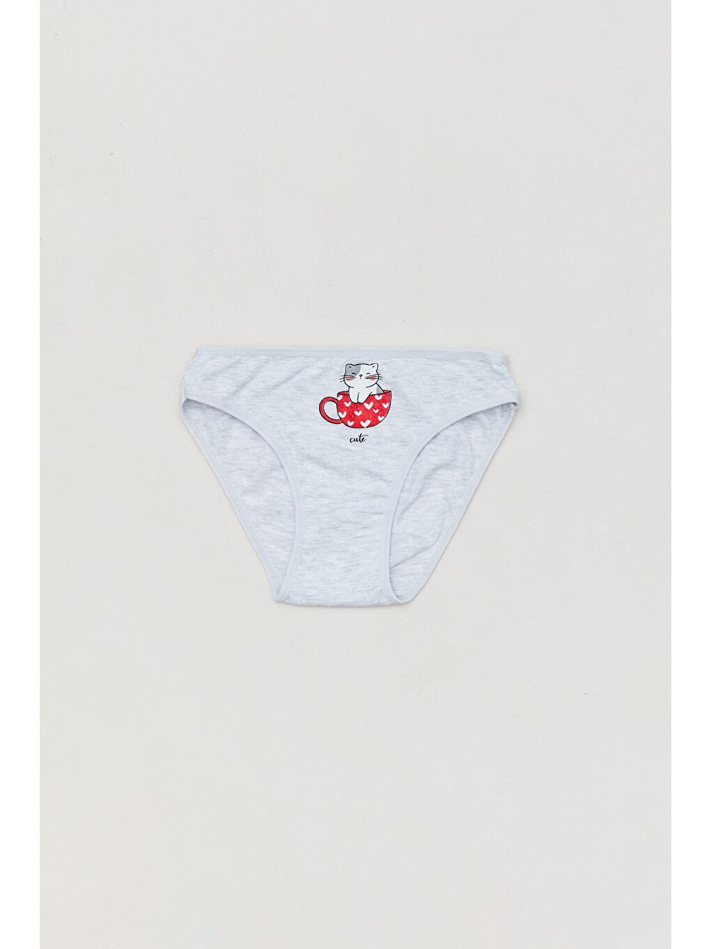 Kırmızı Kedi Baskılı 7 Li Kız Çocuk Külot-3