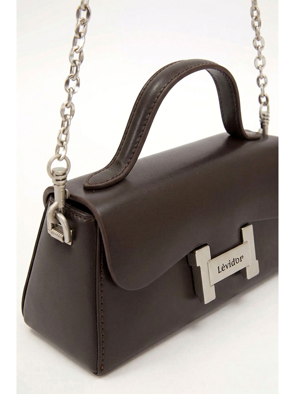 Premium Küçük Boy Sert Deri Çanta 930238 Acı Kahverengi-1