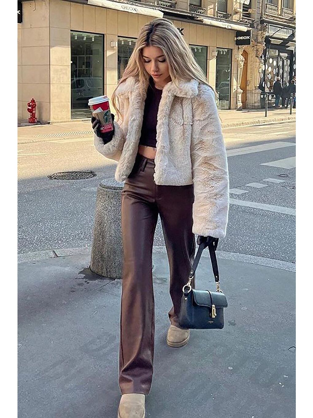 Kahverengi Deri Pantolon Mg1316-5