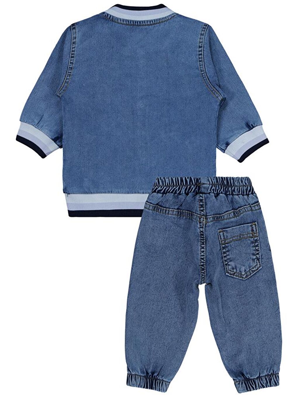 Mavi Baby Jean 6-18 Ay Takım-2