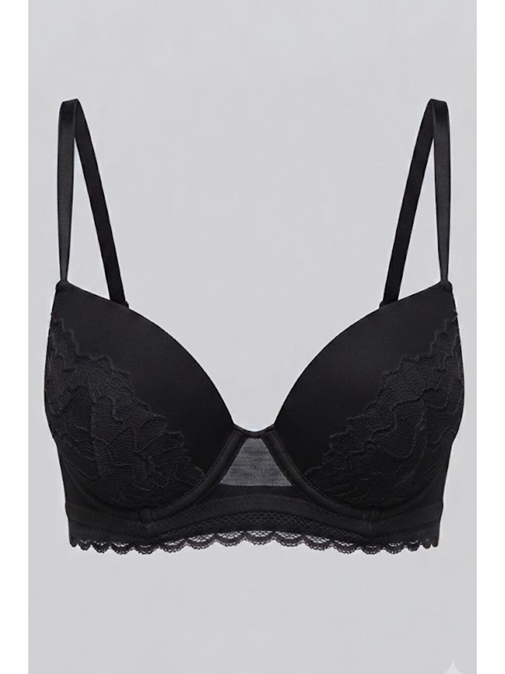 Push Up Dantel Detaylı Sütyen C18395 Siyah
