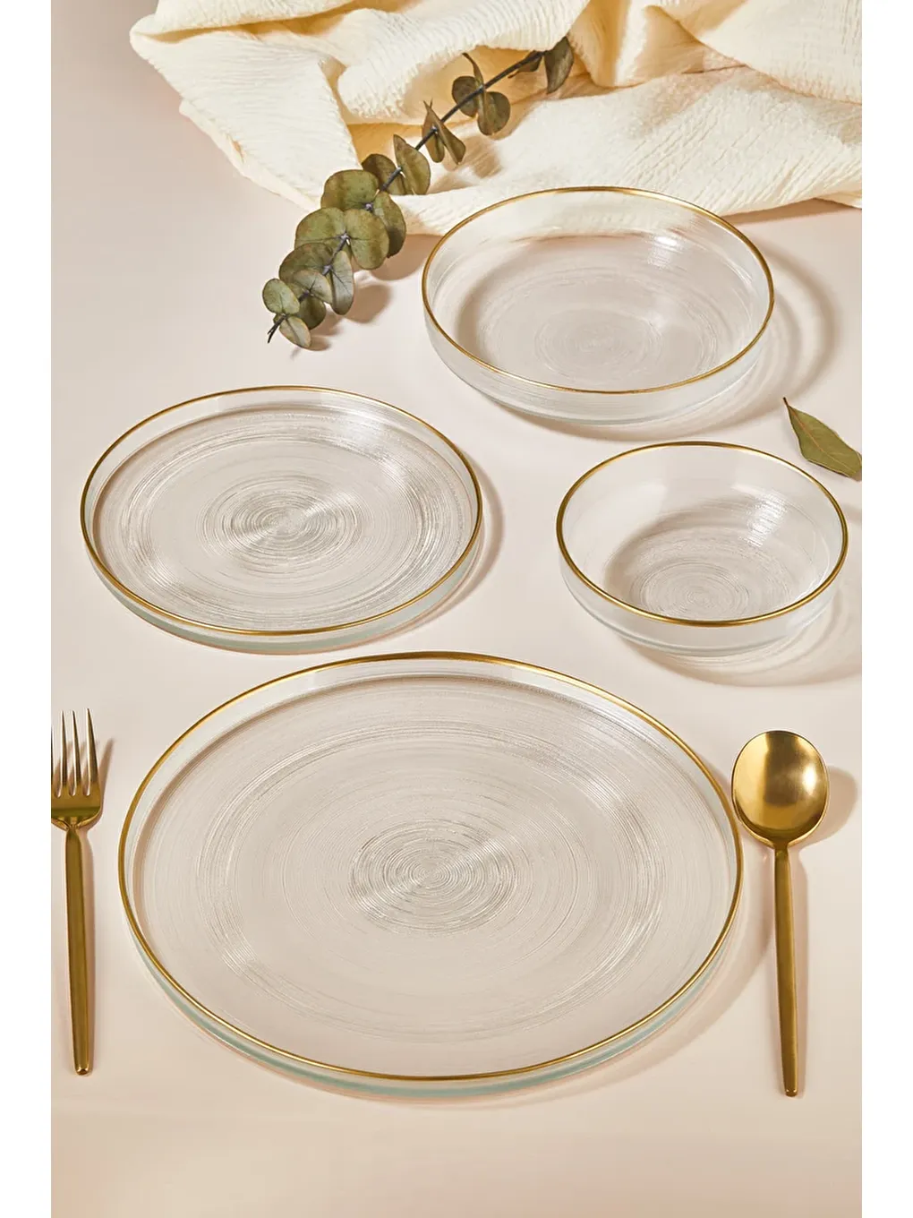 Renksiz IP 24 Parça Yemek Takımı - 6 Kişilik-1