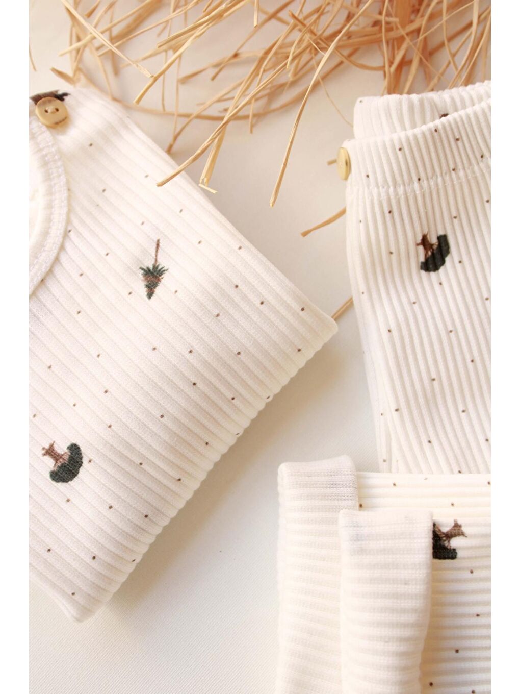 Ekru Tree Bebek Alt Üst Takım-5