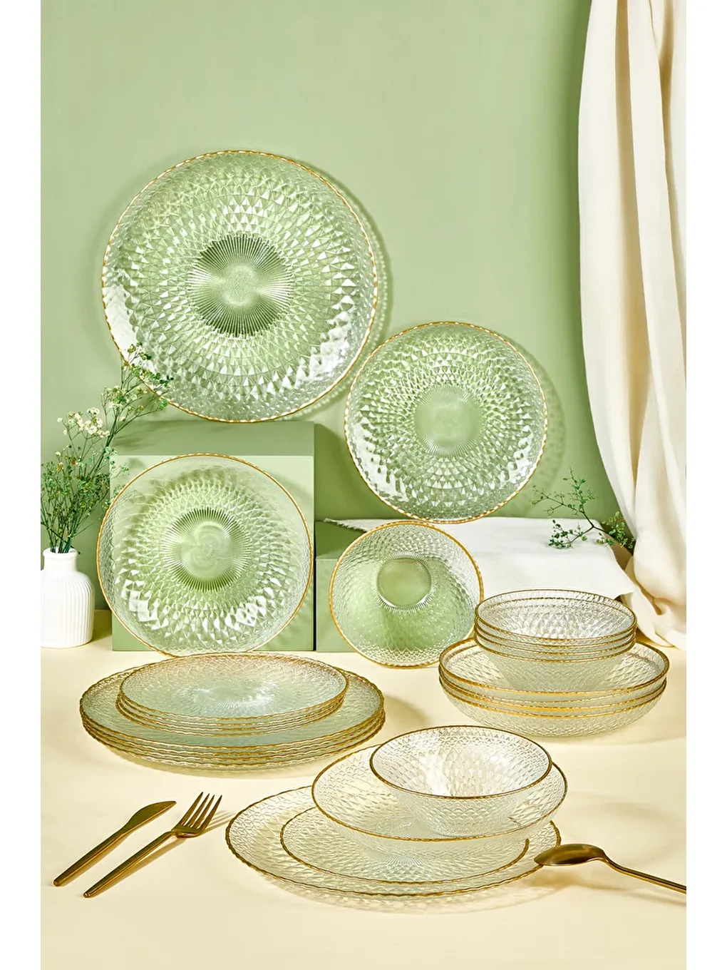 Renksiz Fugi 24 Parça Yemek Takımı - 6 Kişilik