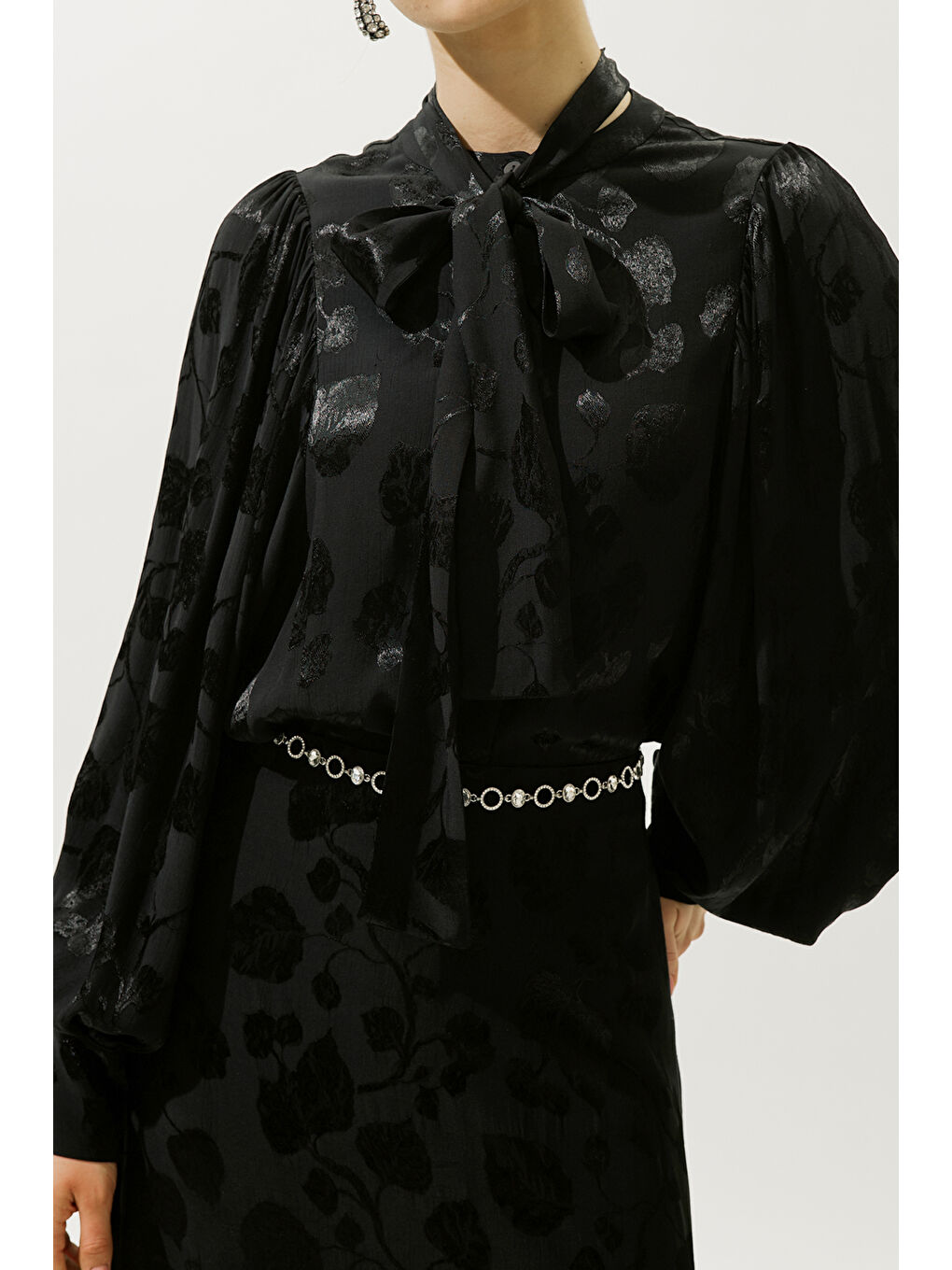 Gri Halka Sıra Taşlı Kemer Gümüş