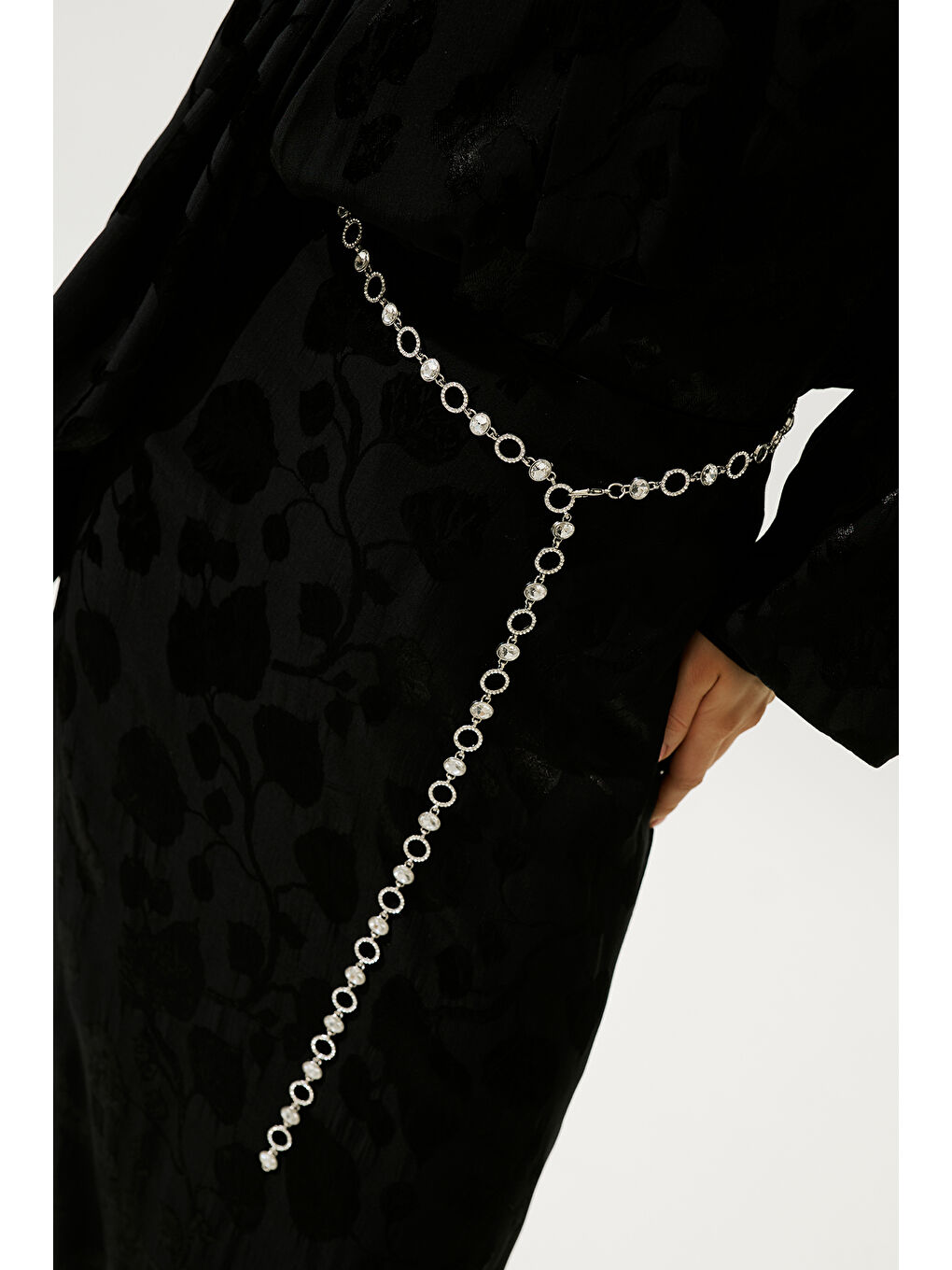 Gri Halka Sıra Taşlı Kemer Gümüş-2