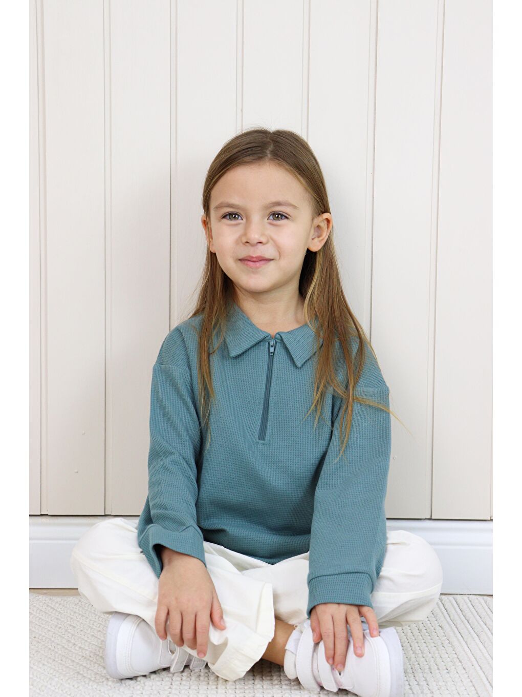 Yeşil Waffle Theme Sweatshırt