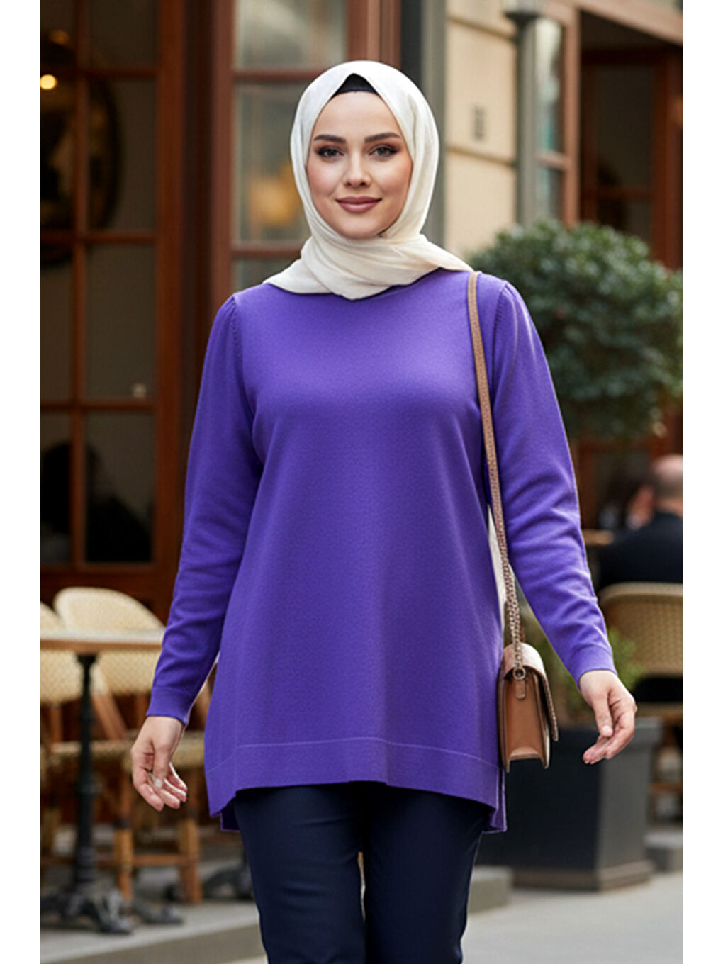 Basic Triko Tunik 902 Mor-1