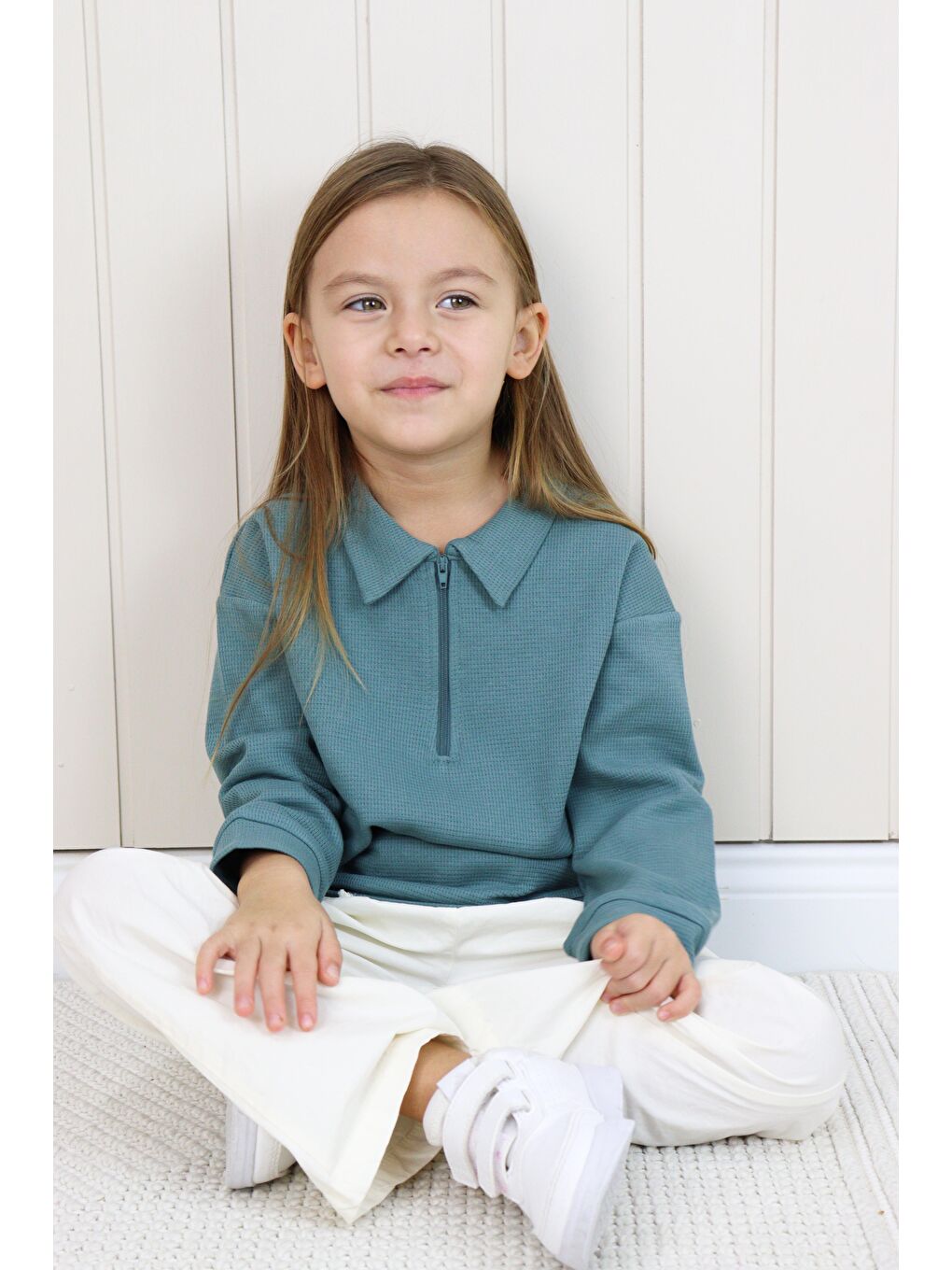 Yeşil Waffle Theme Sweatshırt-1