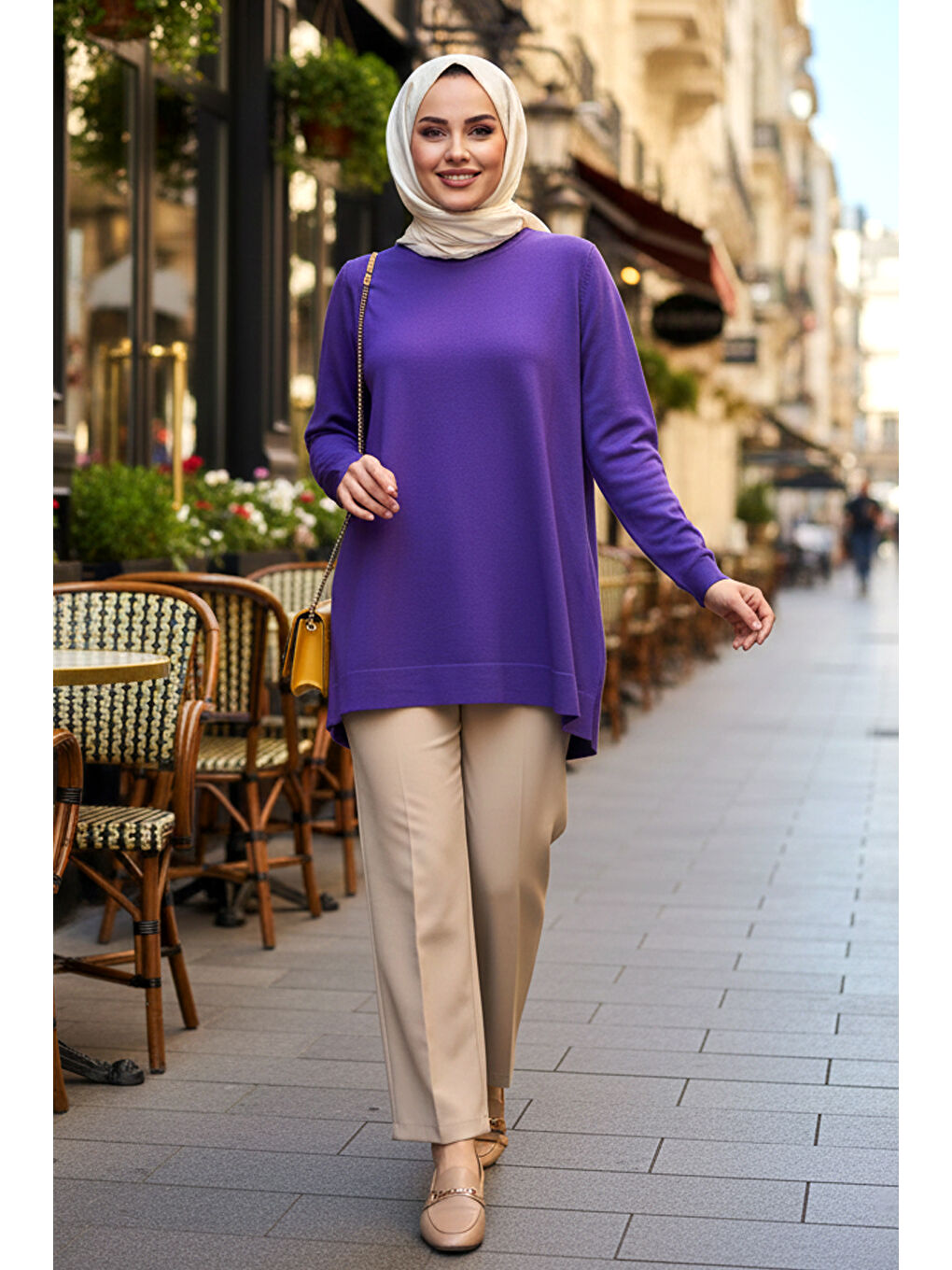 Basic Triko Tunik 902 Mor-2