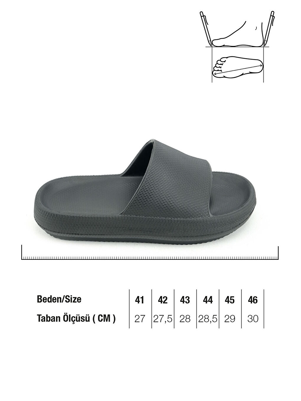 Siyah Yazlık Erkek Eva Banyo Bahçe Islak Zemine Uygun Terlik-1