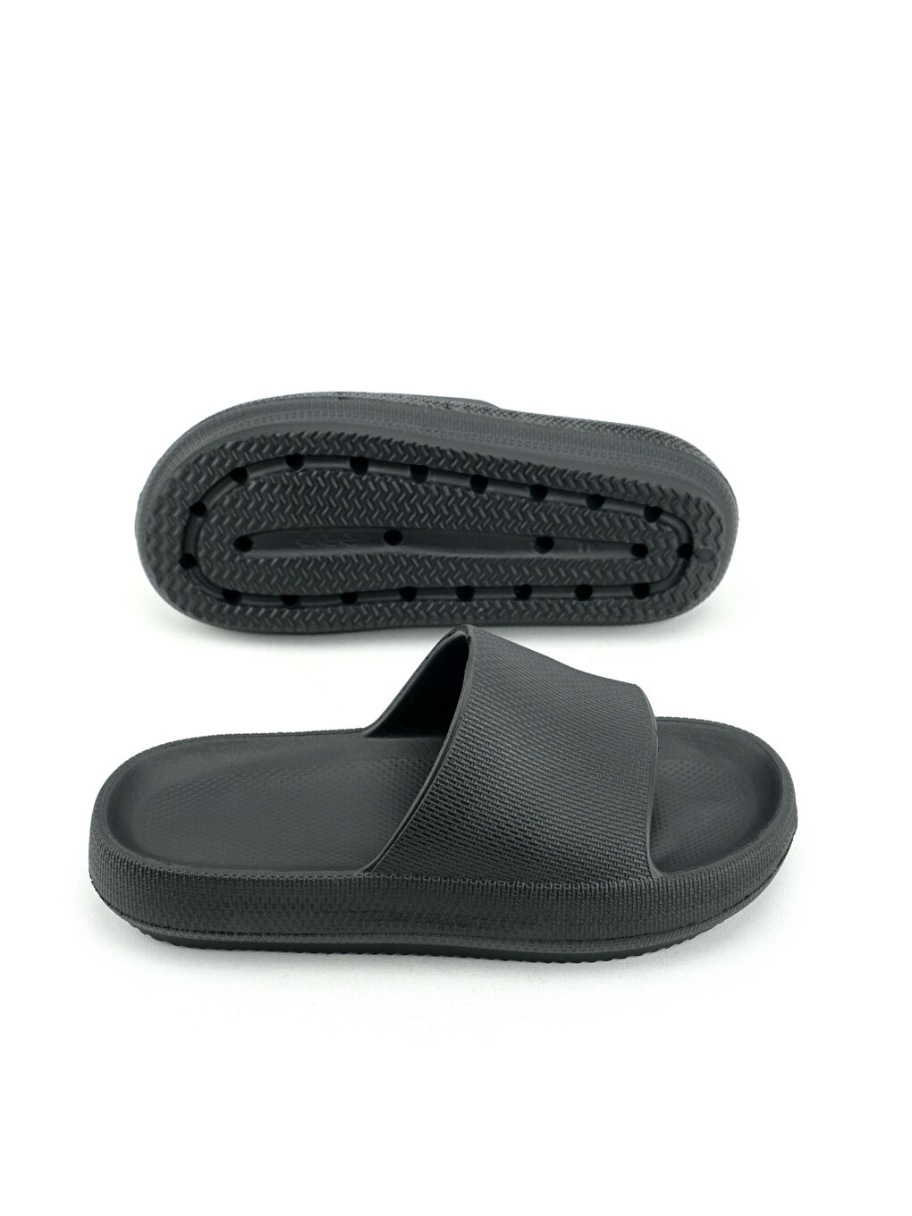 Siyah Yazlık Erkek Eva Banyo Bahçe Islak Zemine Uygun Terlik-4