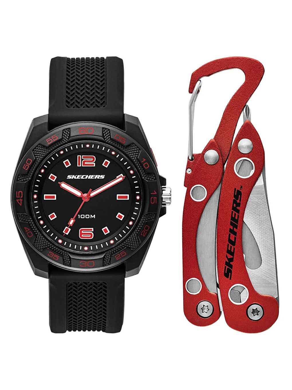 Siyah SR8501 Erkek Kol Saati ve Çok Amaçlı Alet Seti-1