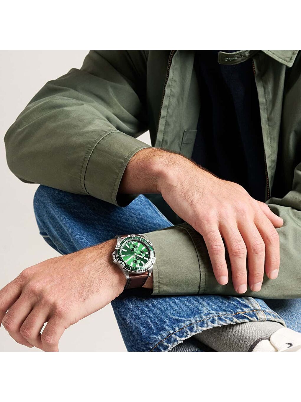 Kahverengi FFS6147 Erkek Kol Saati-5