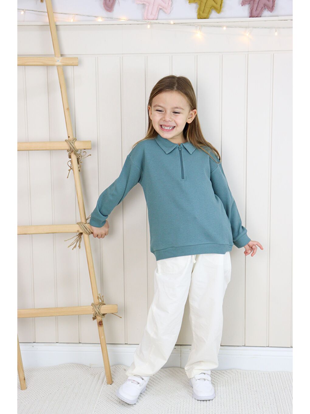 Yeşil Waffle Theme Sweatshırt-8