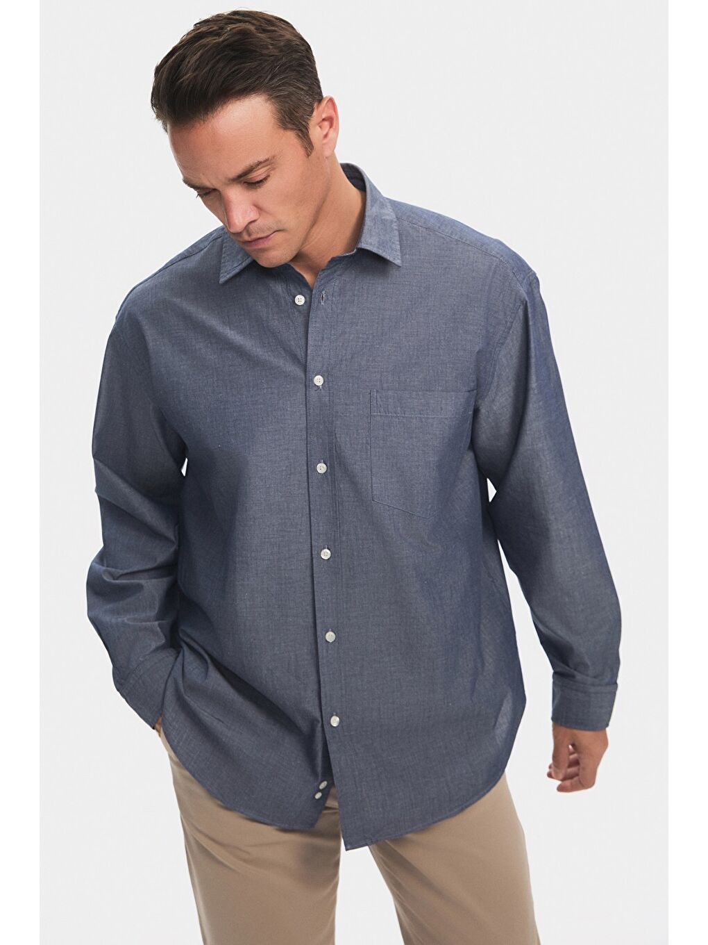 İndigo Exclusive Erkek Oversize Gömlek-2