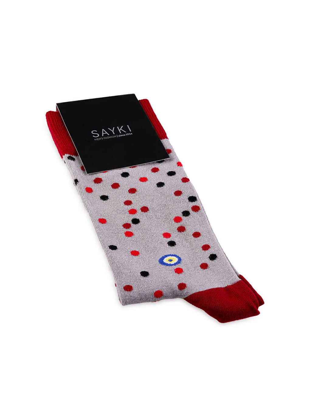 Gri Desenli Pamuk Çorap