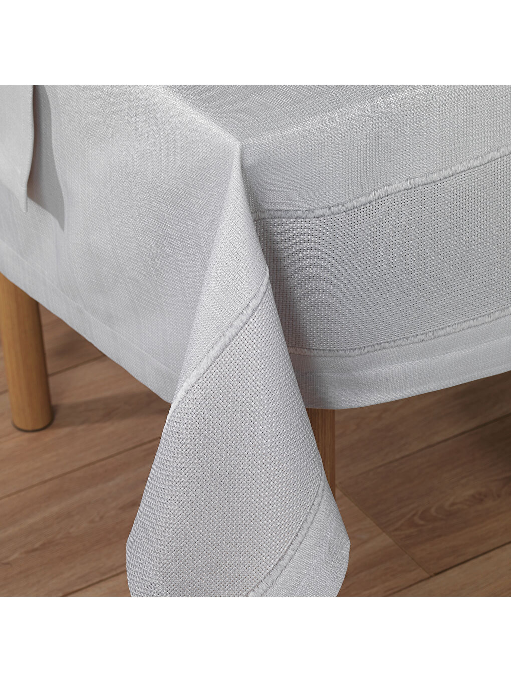 Home Pia Masa Örtüsü Seti 12 Parça - Gri-1