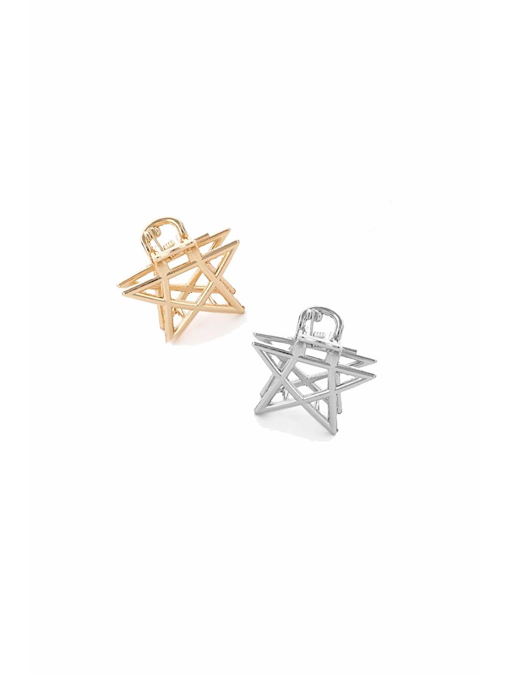 Sarı Mini Yıldız Metal Mandal Toka 2'li Paket