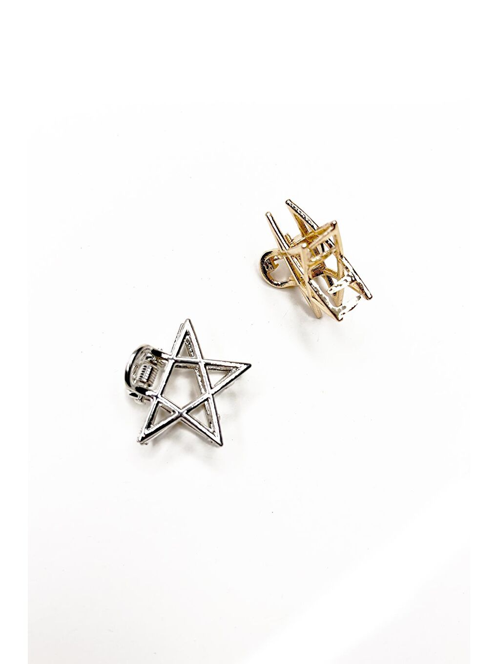 Sarı Mini Yıldız Metal Mandal Toka 2'li Paket-2