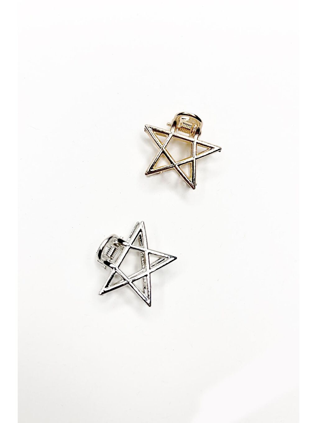 Sarı Mini Yıldız Metal Mandal Toka 2'li Paket-3