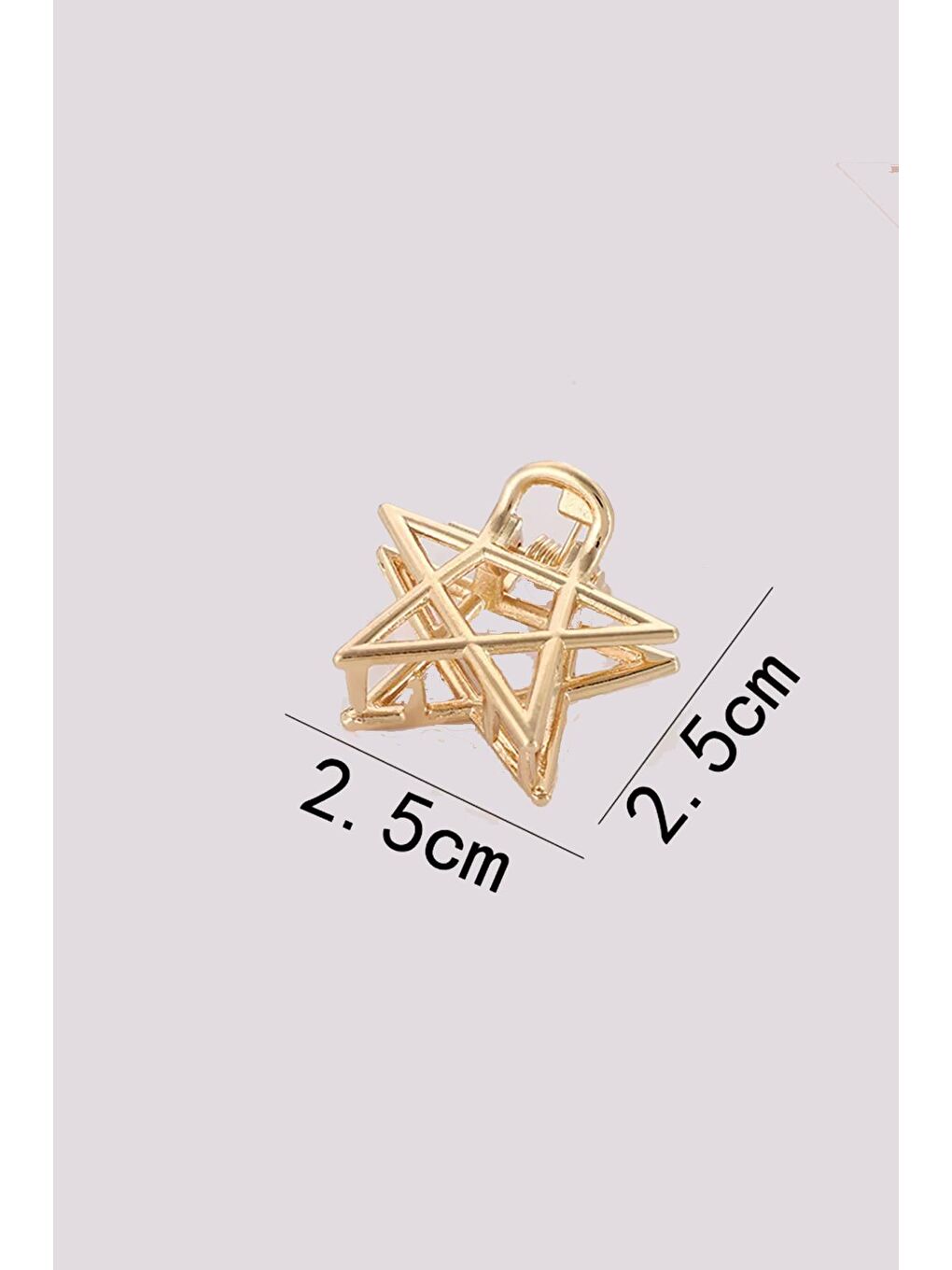 Sarı Mini Yıldız Metal Mandal Toka 2'li Paket-7