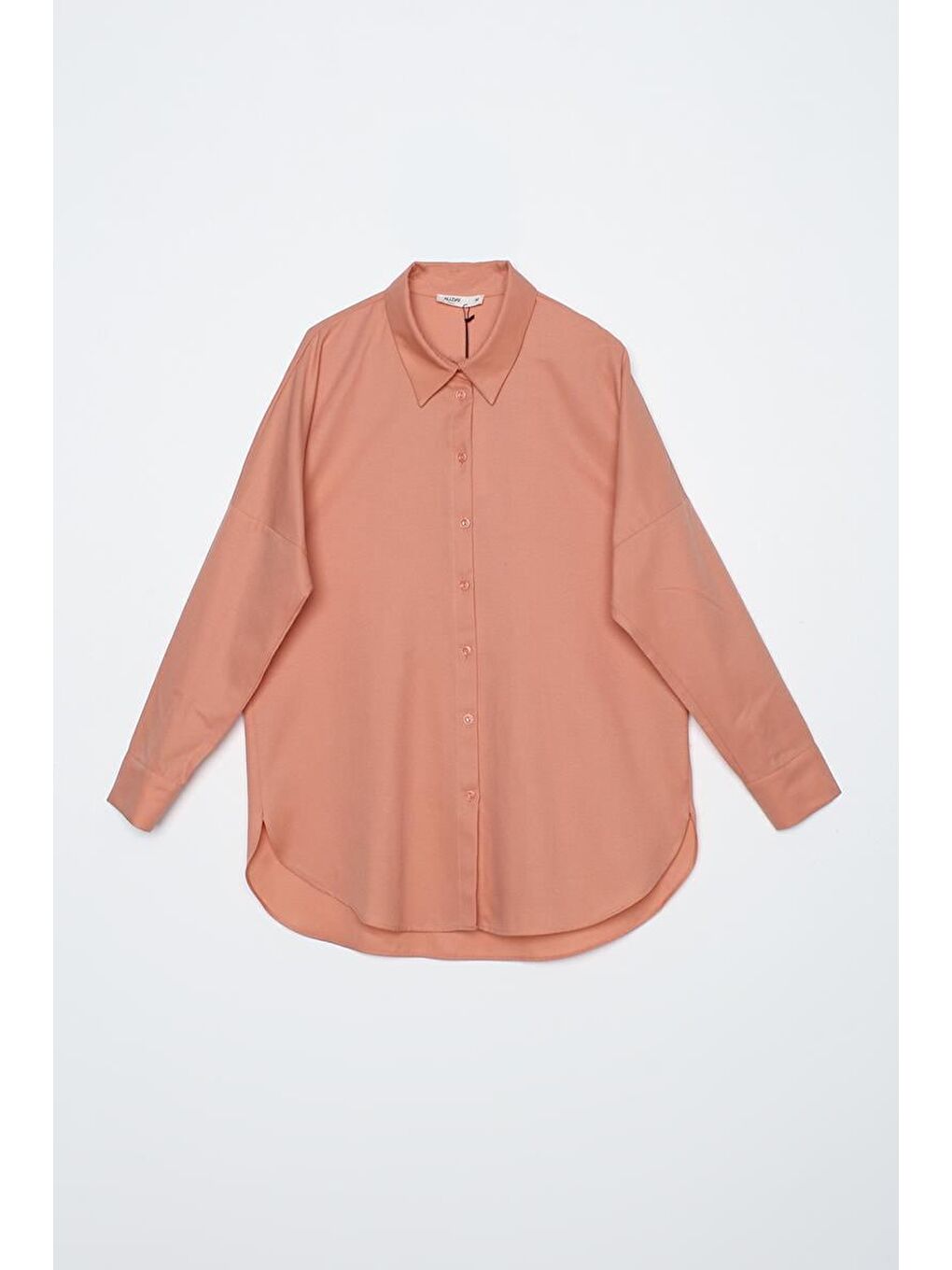 Pembe Somon01-Oversize Basic Gömlek-6