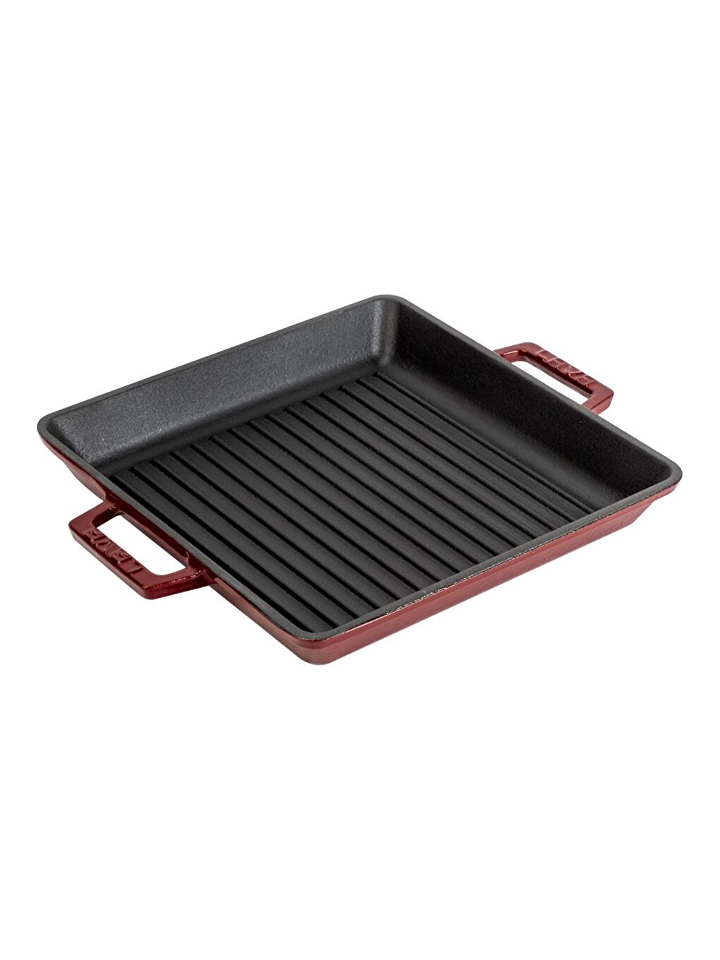 Bordo Kare Izgara Tavası Döküm Demir Yekpare Çift Kulplu Ölçü 26x26cm.-1