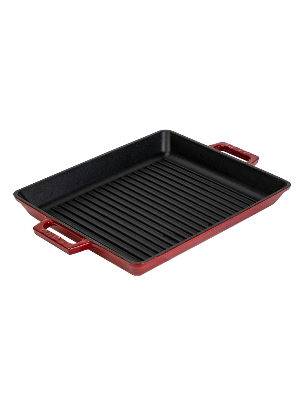 Bordo Dikdörtgen Izgara Tavası Döküm Demir Yekpare Çift Kulplu Ölçü 26x32cm.-1