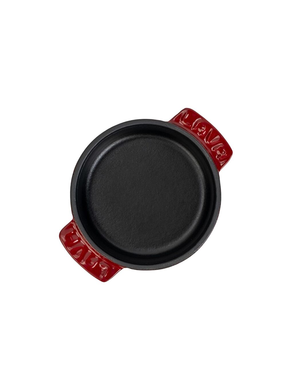 Bordo Yuvarlak Güveç Kabı Döküm Demir Yekpare Çift Kulplu Çap(Ø)11cm.-2