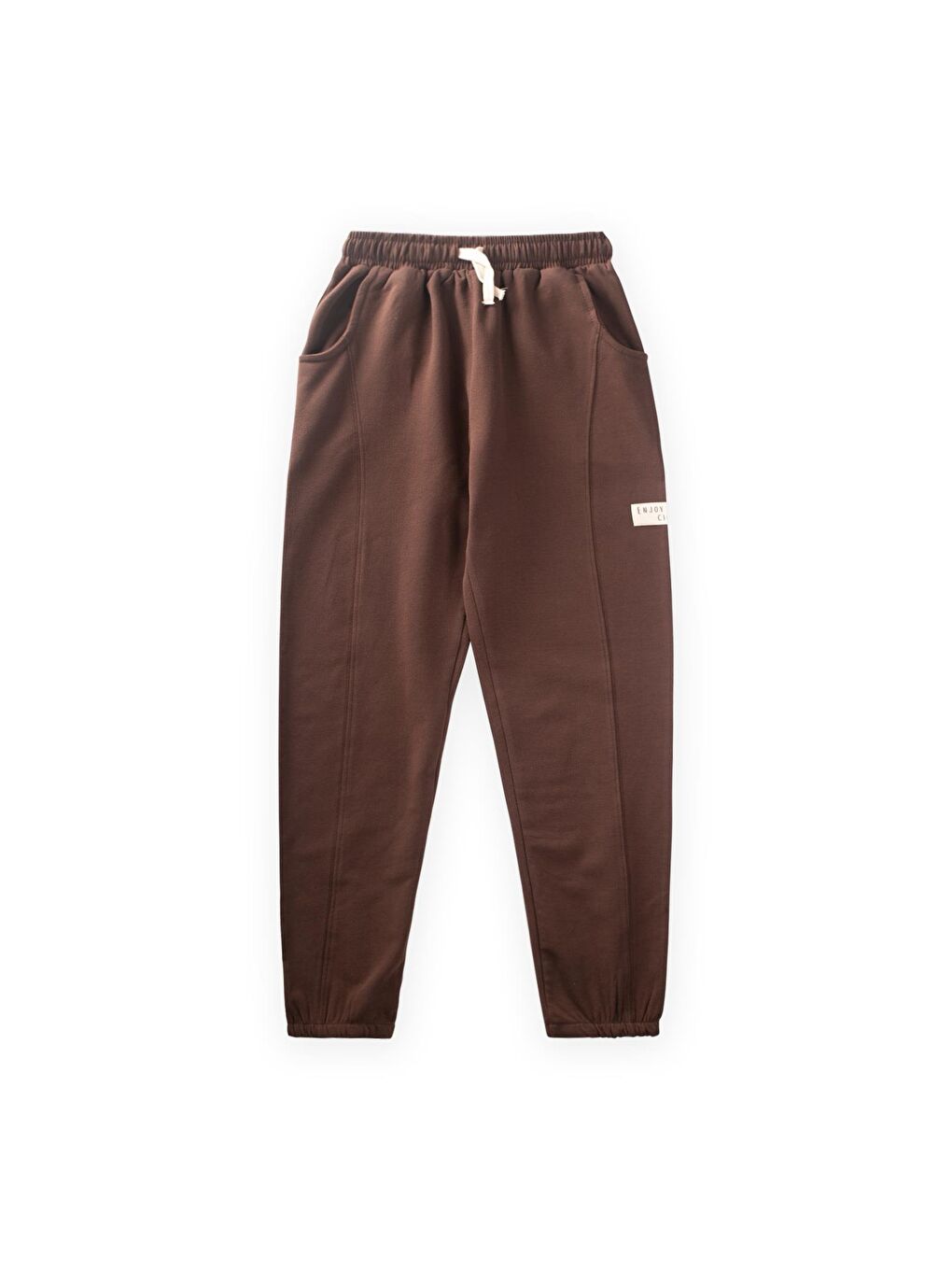 Kahverengi Paçalı Eşofman 8-12 Yaş Kahve