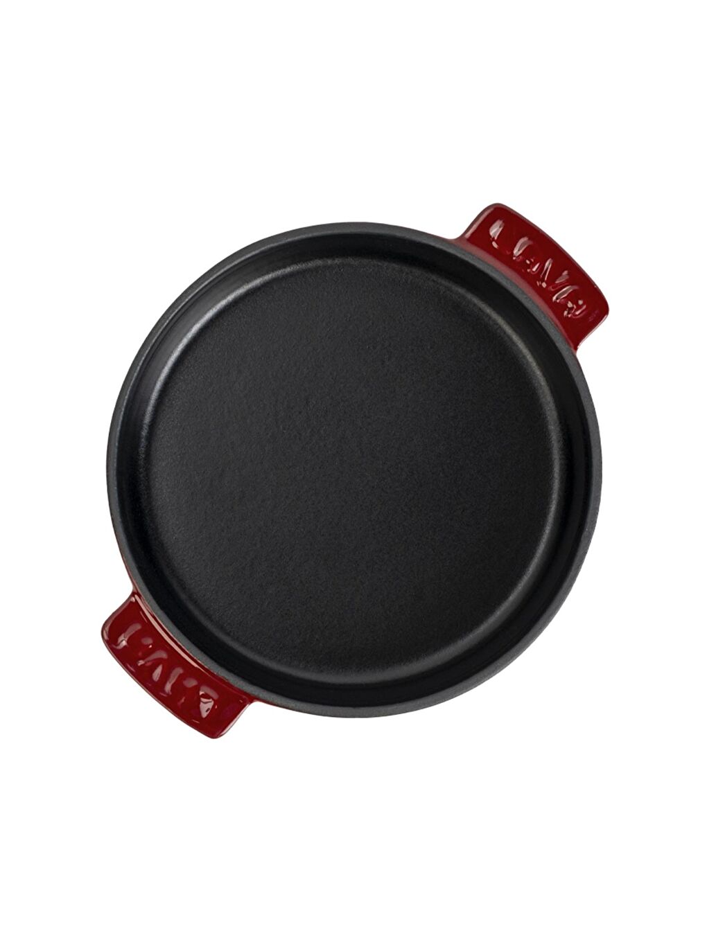 Bordo Yuvarlak Güveç Kabı Döküm Demir Yekpare Çift Kulplu Çap(Ø)17cm.-2