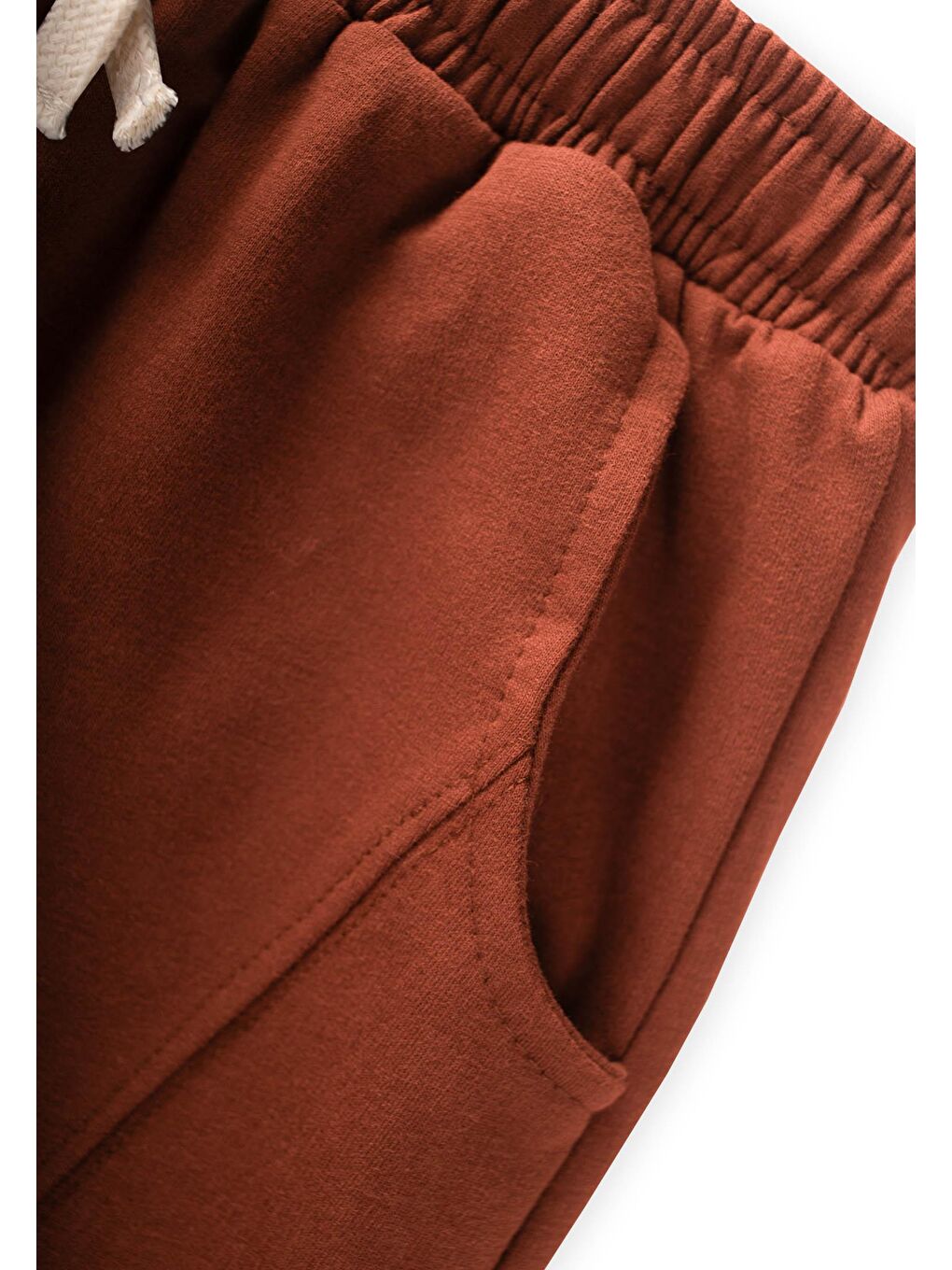 Kahverengi Paçalı Eşofman 8-12 Yaş Kiremit-2