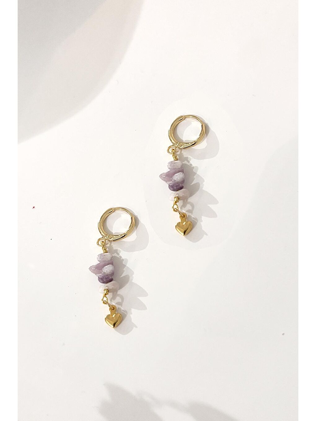 Sarı Ametist Y Kolye Küpe Set-4