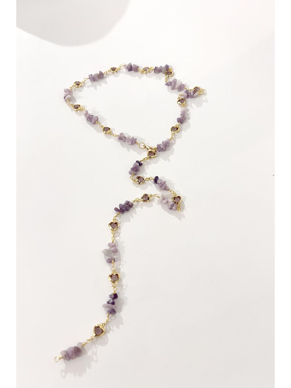 Sarı Ametist Y Kolye Küpe Set-5