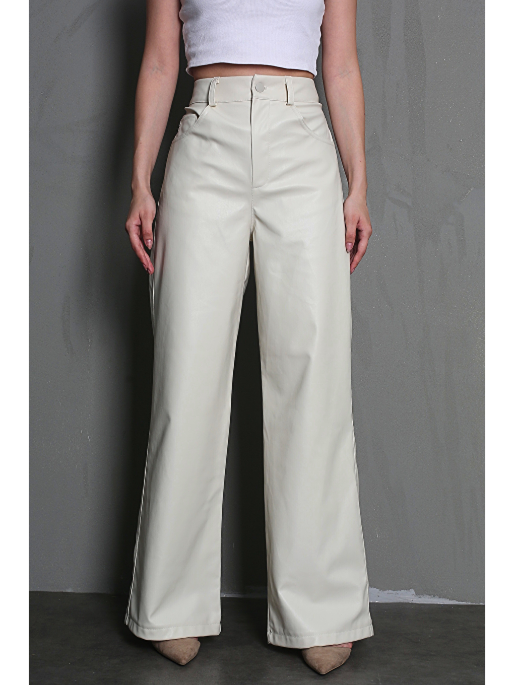 Bej Deri Pantolon Mg1316-2