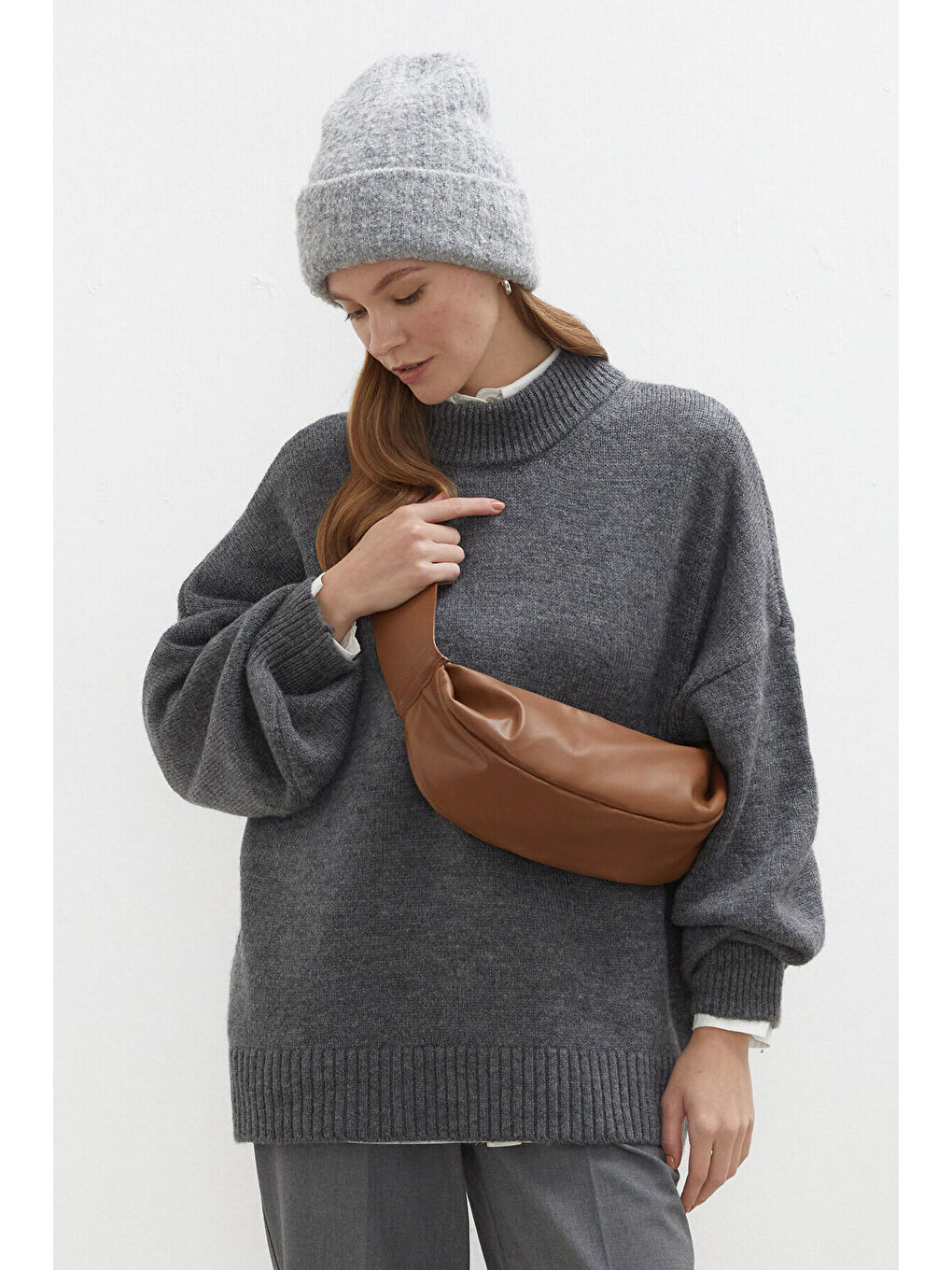 Kahverengi Medium City Bag Camel