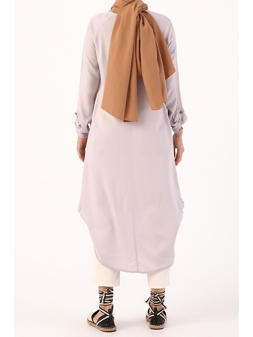 Açık Lila Reglan Kol Kolyeli Viskon Tunik-3