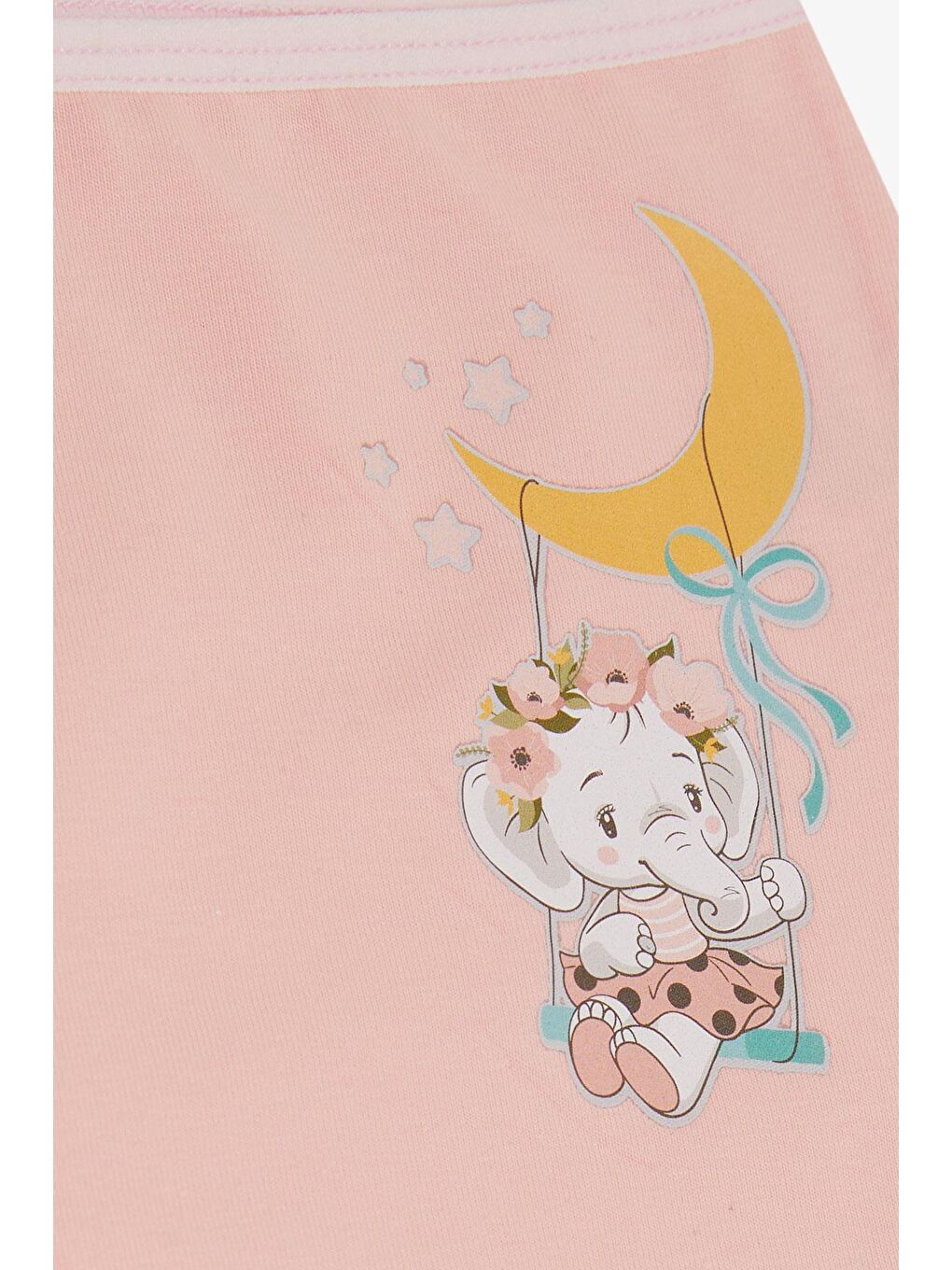 Pembe Kız Çocuk Boxer Sevimli Bebek Fil Baskılı Somon (5 Yaş)-2