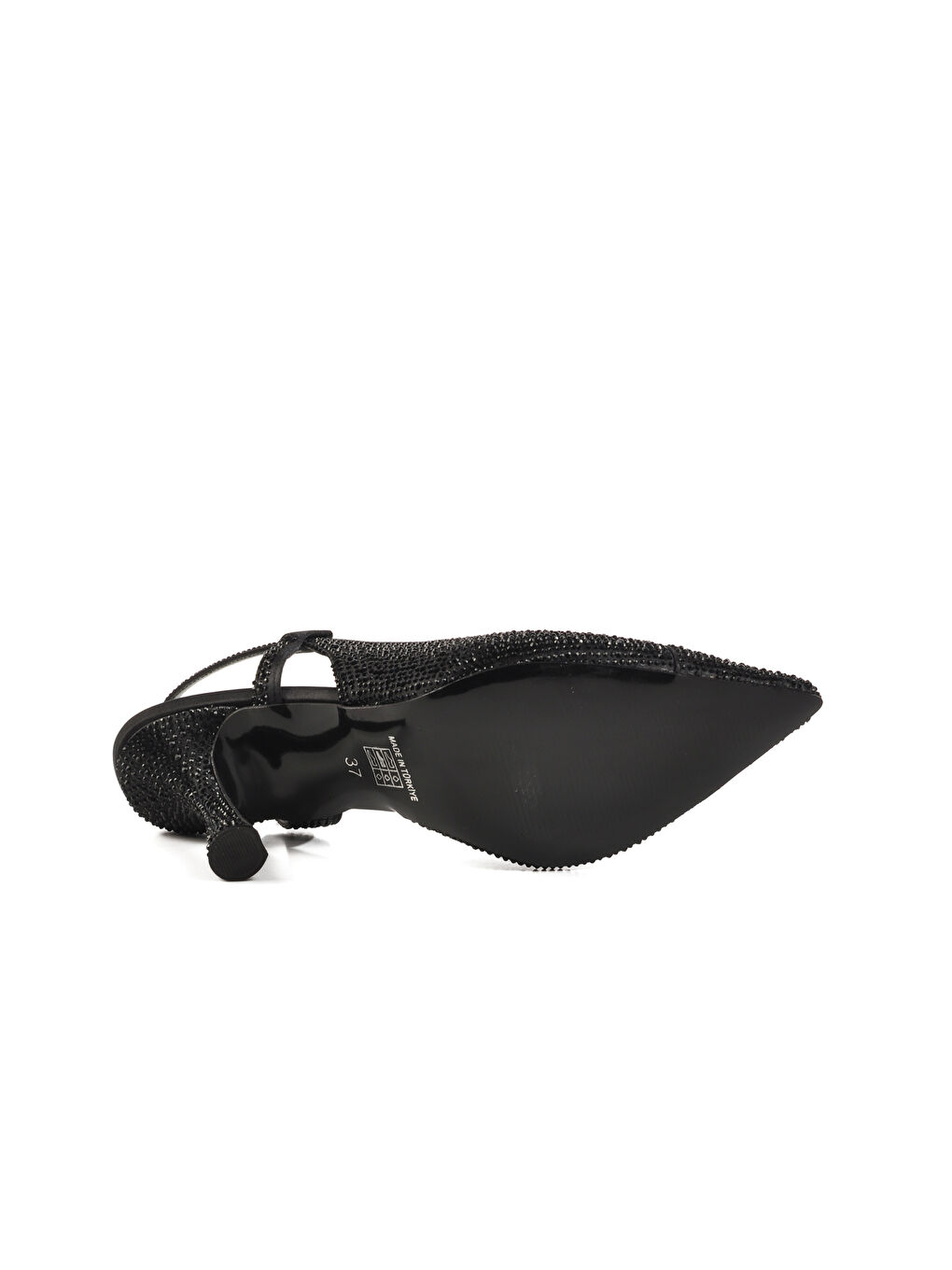 Siyah İnce Topuklu Kadın Abiye Ayakkabı 658227 Z-4