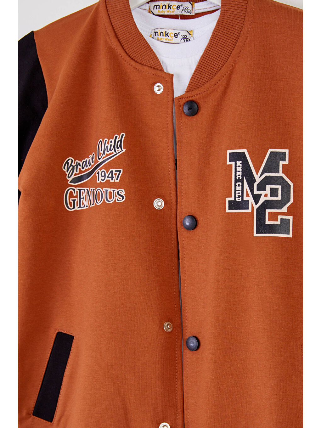 Kahverengi Erkek Çocuk Taba Kolej Ceket İkili Takım - 26314-1