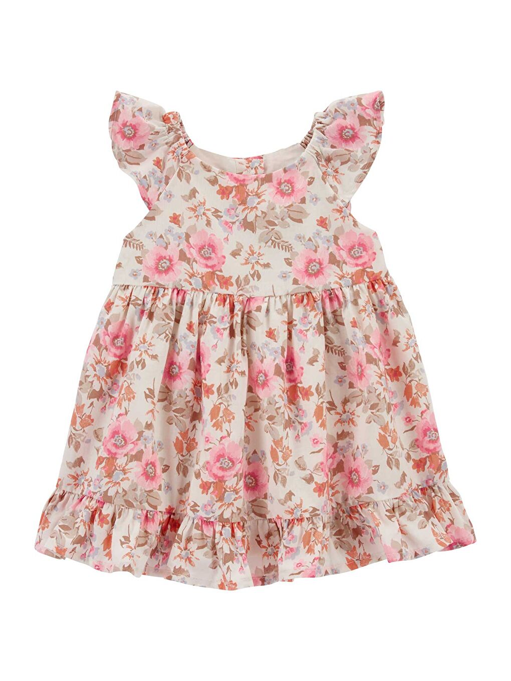 Pembe Kız Bebek Kısa Kollu Elbise