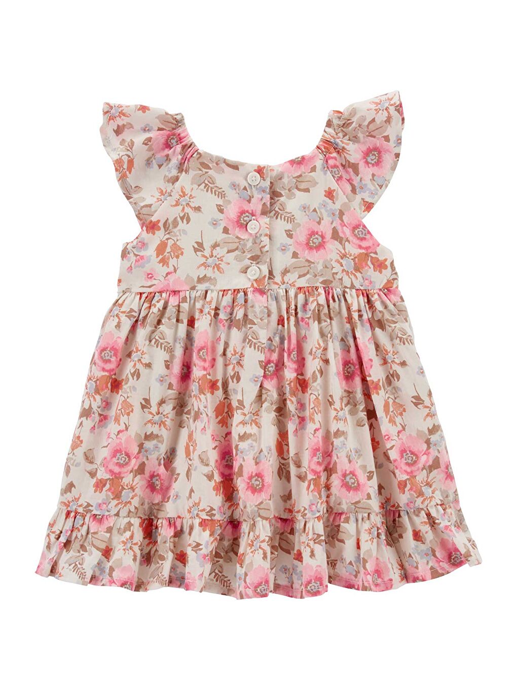 Pembe Kız Bebek Kısa Kollu Elbise-1