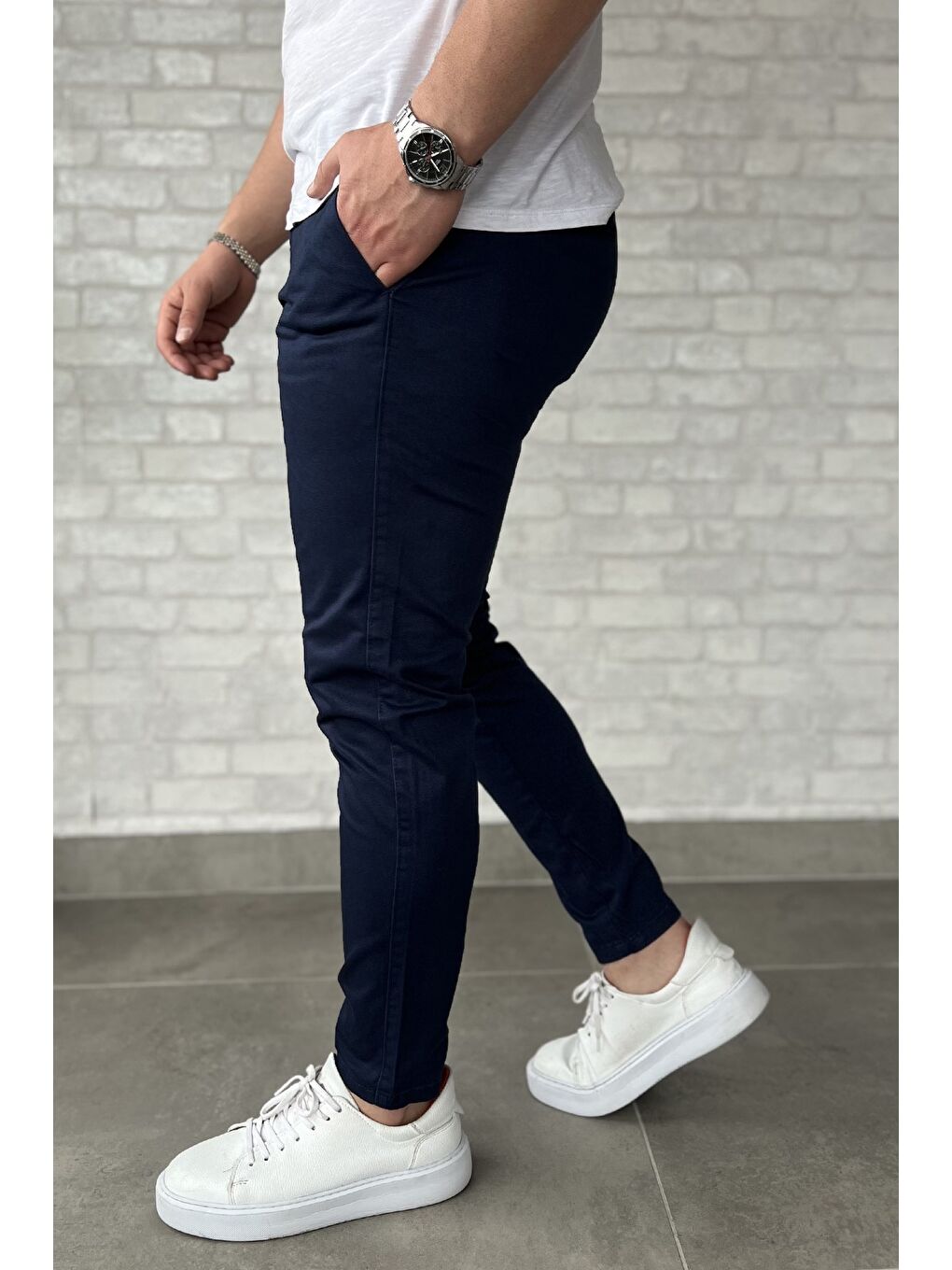 Lacivert Erkek Gabardin Büyük Beden Pantolon-1