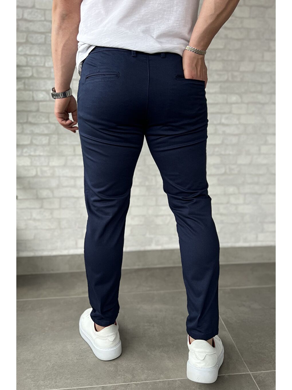 Lacivert Erkek Gabardin Büyük Beden Pantolon-3