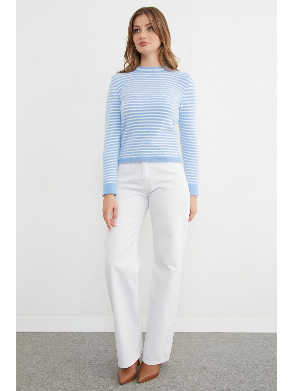 Mavi Çizgili Sakallı Kazak-2