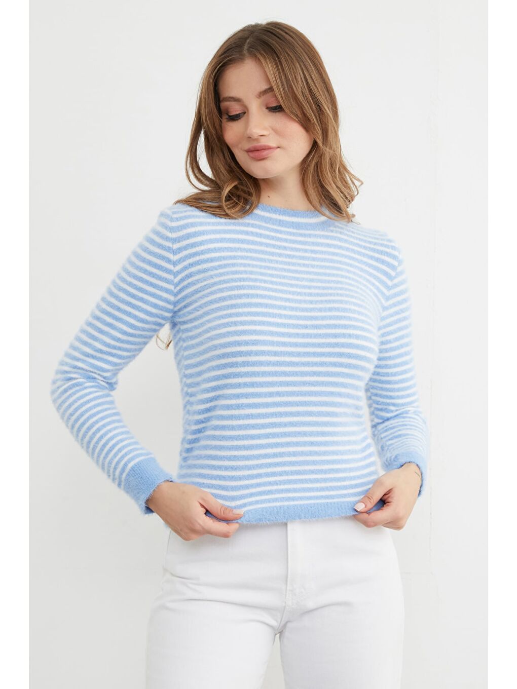 Mavi Çizgili Sakallı Kazak-4