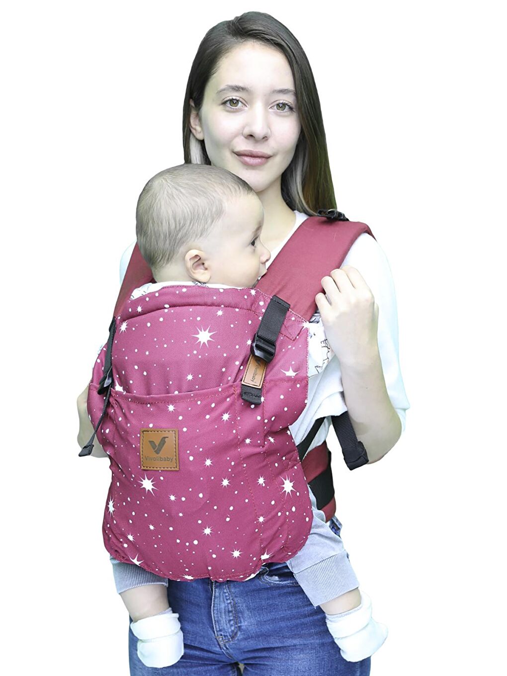 Vivoli Baby Bordo VivoliBaby Ergonomik Kanguru Era Claret Space