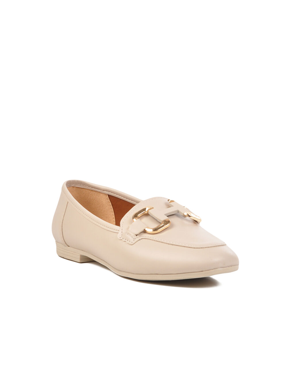 Ekru Krem İnce Taban Hafif Kadın Babet B-36 Z-2